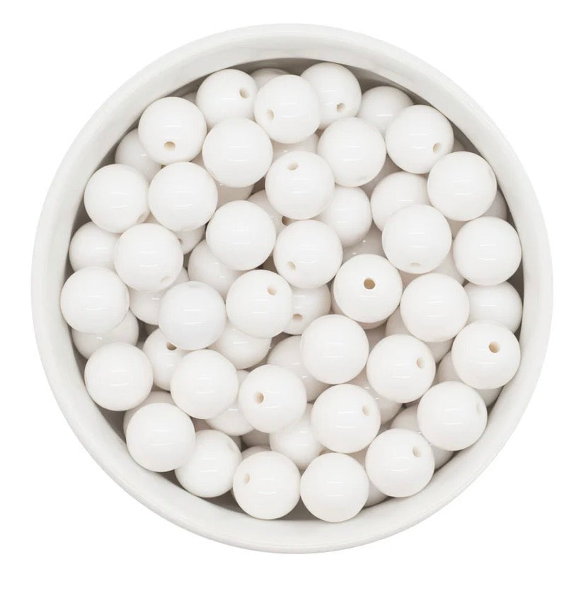 White Solid Bitty Necklace
