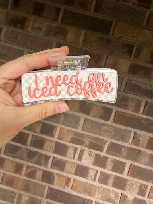 Iced Coffee Claw Clip