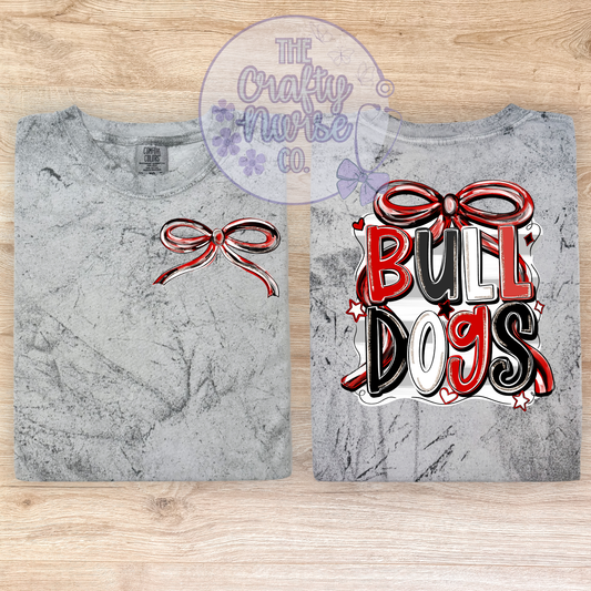 Bulldogs Coquette Bow (Front & Back)
